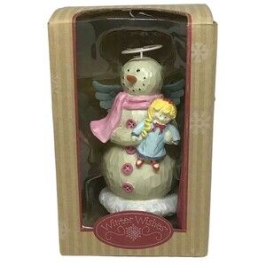 Winter Wishes Little Angel Snowman Rag Doll Figurine Kohls Hand Painted Box
